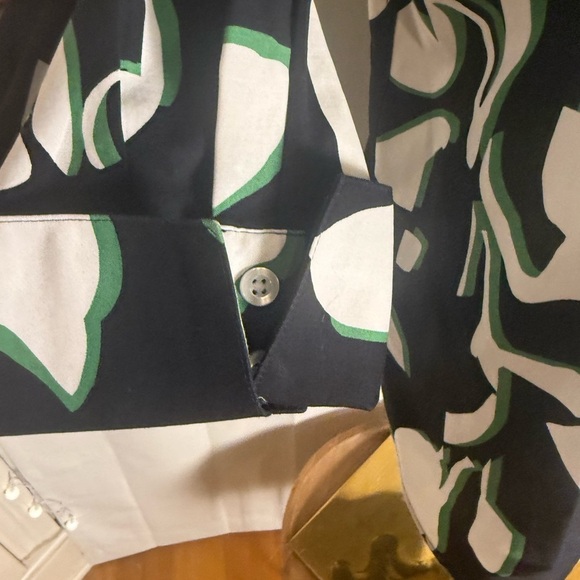 Chico's Black And White Button Down Shirt 2 - Picture 5 of 11